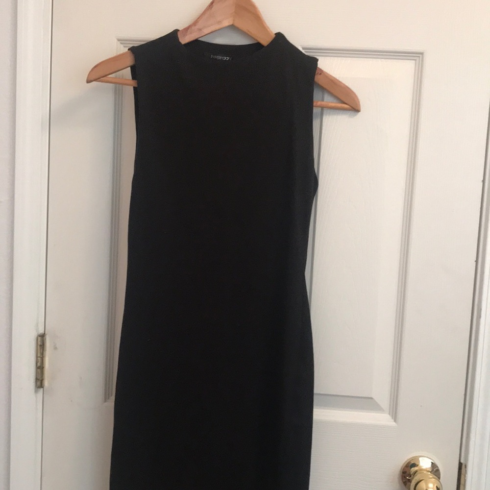 Title suade black dress